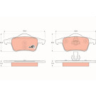 GDB1389 Bremsbelagsatz, Scheibenbremse COTEC
