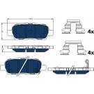GDB3508BTE Bremsbelagsatz, Scheibenbremse ELECTRIC BLUE