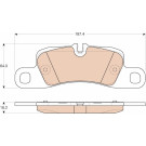 TRW Bremsbelagsatz, Scheibenbremse COTEC GDB1962