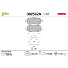 Valeo | Bremsbelagsatz, Scheibenbremse | 302562A Valeo | Bremsbelagsatz, Scheibenbremse | 302562A