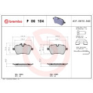 Brembo | Bremsbelagsatz, Scheibenbremse | P 06 104
