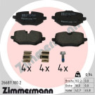 Zimmermann | Bremsbelagsatz, Scheibenbremse | 26687.180.2