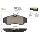 Valeo | Bremsbelagsatz, Scheibenbremse | 873124