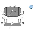 Meyle Bremsbelagsatz, Scheibenbremse MEYLE-ORIGINAL: True to OE 025 254 1014