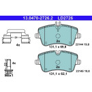 ATE Ceramic 13.0470-2726.2 Bremsbeläge, exkl. Verschleißwarnkontakt, mit Bremssattelschrauben, mit Zubehör