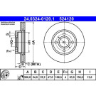 ATE | Bremsscheibe | 24.0324-0120.1