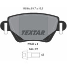 Textar | Bremsbelagsatz, Scheibenbremse | 2355702