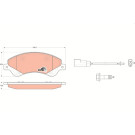 GDB1723 Bremsbelagsatz, Scheibenbremse COTEC GDB1723 Bremsbelagsatz, Scheibenbremse COTEC