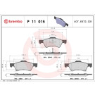 Brembo | Bremsbelagsatz, Scheibenbremse | P 11 015