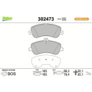 Valeo Bremsbelagsatz, Scheibenbremse ESSENTIAL 302473