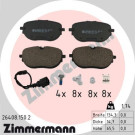Zimmermann | Bremsbelagsatz, Scheibenbremse | 26408.150.2
