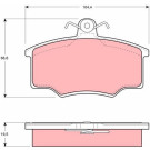 TRW | Bremsbelagsatz, Scheibenbremse | GDB863