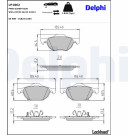 Delphi | Bremsbelagsatz, Scheibenbremse | LP1862
