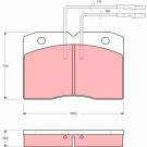 TRW | Bremsbelagsatz, Scheibenbremse | GDB343