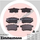 Zimmermann | Bremsbelagsatz, Scheibenbremse | 24435.150.1