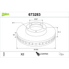 Valeo | Bremsscheibe | 673283