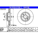 ATE | Bremsscheibe | 24.0324-0158.1