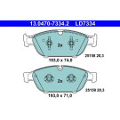 Bremsbelagsatz, Scheibenbremse ATE Ceramic 13.0470-7334.2