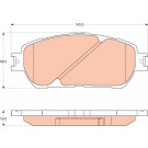 GDB3610 Bremsbelagsatz, Scheibenbremse GDB3610 Bremsbelagsatz, Scheibenbremse
