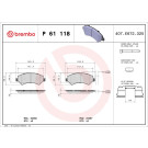 Brembo | Bremsbelagsatz, Scheibenbremse | P 61 118