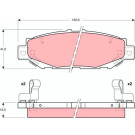 GDB1185 Bremsbelagsatz, Scheibenbremse GDB1185 Bremsbelagsatz, Scheibenbremse