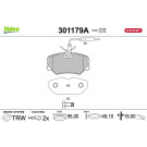 Valeo | Bremsbelagsatz, Scheibenbremse | 301179A Valeo | Bremsbelagsatz, Scheibenbremse | 301179A