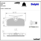 Delphi Bremsbelagsatz, Scheibenbremse LP3150