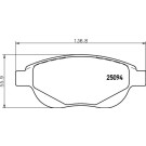 Brembo | Bremsbelagsatz, Scheibenbremse | P 61 137