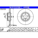 ATE | Bremsscheibe | 24.0115-0108.1