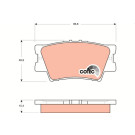 TRW Bremsbelagsatz, Scheibenbremse COTEC GDB3426