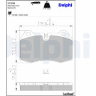 Delphi | Bremsbelagsatz, Scheibenbremse | LP1584 Delphi | Bremsbelagsatz, Scheibenbremse | LP1584