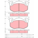 TRW | Bremsbelagsatz, Scheibenbremse | GDB313
