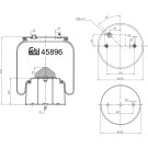 FEBI BILSTEIN 45896 Federbalg, Luftfederung FEBI BILSTEIN 45896 Federbalg, Luftfederung