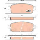 TRW Bremsbelagsatz, Scheibenbremse COTEC GDB1844
