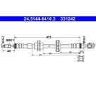 ATE | Bremsschlauch | 24.5144-0410.3