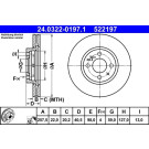 ATE | Bremsscheibe | 24.0322-0197.1