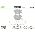 Valeo | Bremsbelagsatz, Scheibenbremse | 302554A