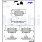 Delphi | Bremsbelagsatz, Scheibenbremse | LP1092