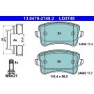 Bremsbelagsatz, Scheibenbremse ATE Ceramic 13.0470-2748.2