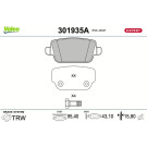Valeo | Bremsbelagsatz, Scheibenbremse | 301935A Valeo | Bremsbelagsatz, Scheibenbremse | 301935A