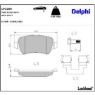 Delphi Bremsbelagsatz, Scheibenbremse LP2209