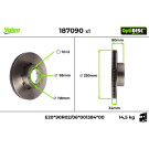 Valeo | Bremsscheibe | 187090