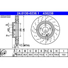 ATE | Bremsscheibe | 24.0130-0238.1