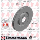 Zimmermann 2 x ZIMMERMANN Bremsscheibe Coat Z 110.2217.20