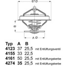 Wahler | Thermostat, Kühlmittel | 4123.80D