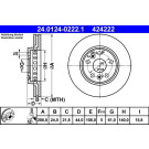 ATE | Bremsscheibe | 24.0124-0222.1
