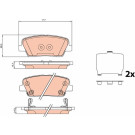 TRW | Bremsbelagsatz, Scheibenbremse | GDB3624