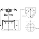 FEBI BILSTEIN 20413 Federbalg, Luftfederung FEBI BILSTEIN 20413 Federbalg, Luftfederung