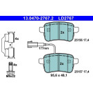 Bremsbelagsatz, Scheibenbremse ATE Ceramic 13.0470-2767.2