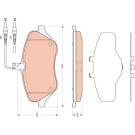 GDB1663 Bremsbelagsatz, Scheibenbremse GDB1663 Bremsbelagsatz, Scheibenbremse